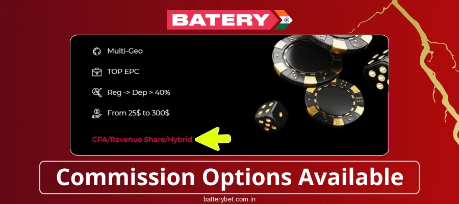 Commission Structures at Batery Bet India