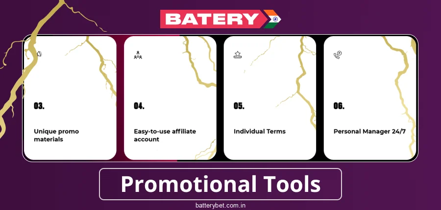 Key Features of the Batery Bet India Affiliate Program