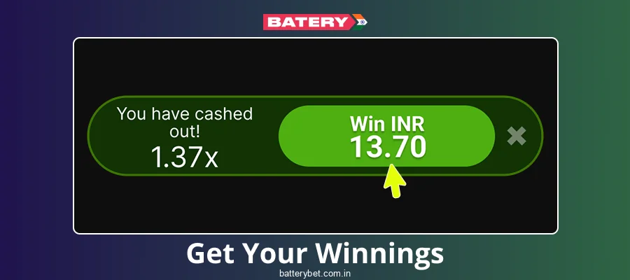 Withdrawing your profits from Aviator Batery Bet IN