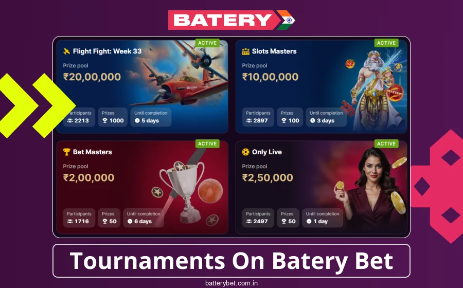 Top competitive events at Batery Bet India