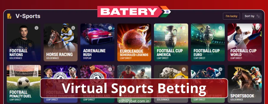 Virtual Betting Options for Indian Users at Batery Bet